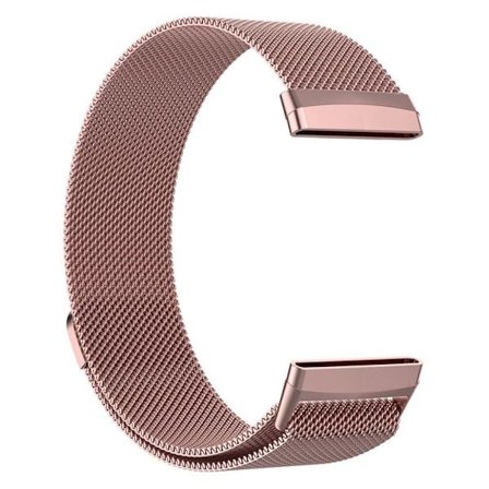 Fitbit Versa 4 / Sense 2 Watch Band in Stainless Steel, Size S - Pink