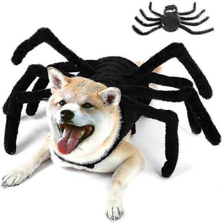 Halloween Justerbart Hunde- og Kattekostume Edderkop Realistisk Plys Edderkop