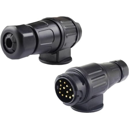 13-pins tilhengerkontakt, 13-pins kontakt, 13-pins tilhengerkabel for campingvogn, bobil, bil, båt