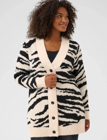 Kaffe Curve Kcsandia Cardigan - Beige - M