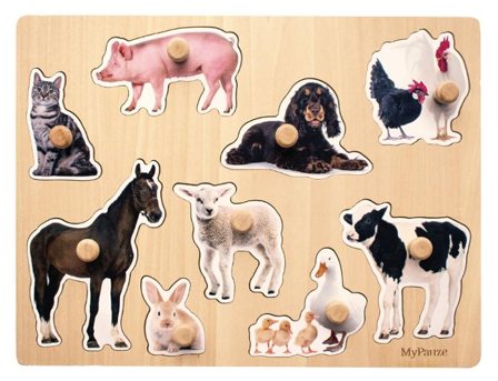 MYPAUZE Knoppussel bondgårdsdjur - Lyreco - Skola och förskola - Lekmaterial - Pussel - Knoppussel