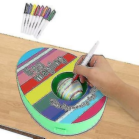 Lasten DIY-lelu pääsiäismunan koristelusetti, värikkäät, nopeasti kuivuvat, myrkyttömät tussit a