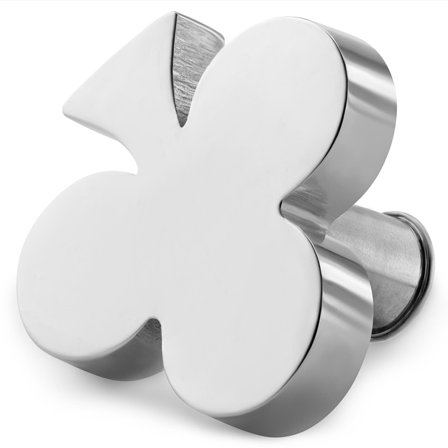 Talisman cu treflă pentru ceas din oțel inoxidabil argintiu pentru bărbați - Accesorii pentru ceasuri