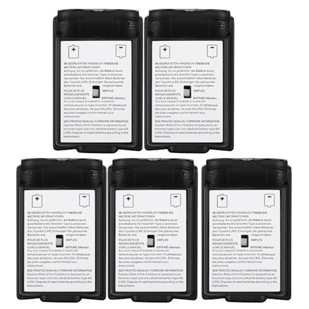 Universal ersättningsbatterifodralsats för XBOX 360-kontroller (svart, 5 st)