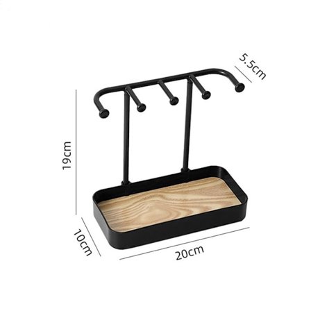 Smykke Display Rack Desktop Opbevaringsboks SORT