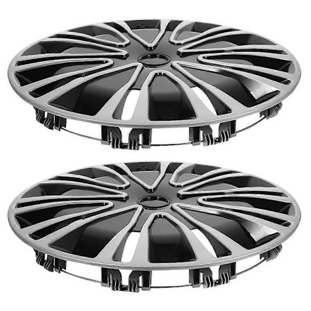 Universal hjulkapsler til biler, 13 tommer, sort farve, støvtæt beskyttelse til de fleste biler og lastbiler, 2 stk.