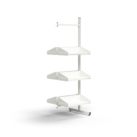 Garderobenelement ENTRY, Unterschrank-Anbauelement, 6 Schuhböden, 1800x600x600 mm, weiß