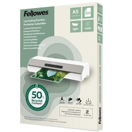 FELLOWES Laminat A5 Light Matt 100/fp - Lyreco - Kontorsmaskiner - Laminering - Laminat - A5
