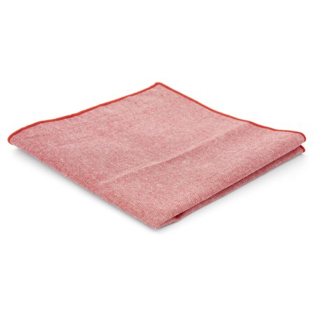 Pochette de costume en coton rose pour hommes - Pochettes de costume de couleur unie
