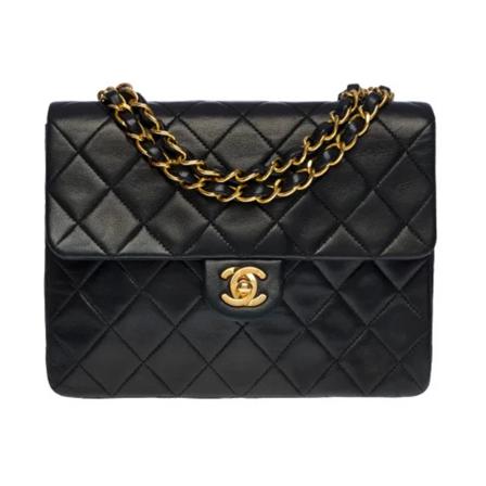 Chanel Vintage Pre-owned Cross Body Väska svart, Dam Vintage Väskor, Dam, Storlek: ONE SIZE