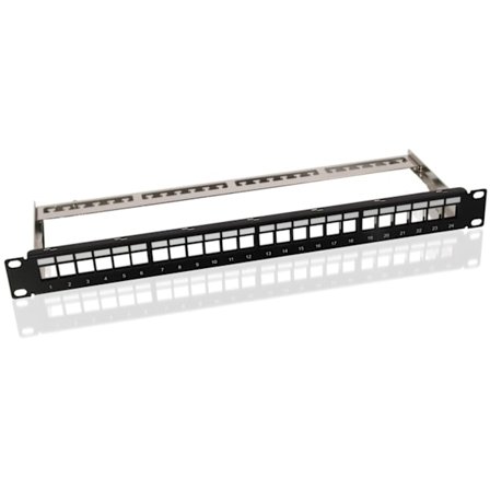 19 tums (48,3 cm) Keystone patchpanel, tom (1 U)