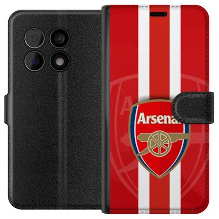 Kompatibelt Lommeboketui til OnePlus OnePlus 10 Pro Arsenal emblem klassisk fotballdesign med klubbens farger rød og hvit perfekt for ekte fans
