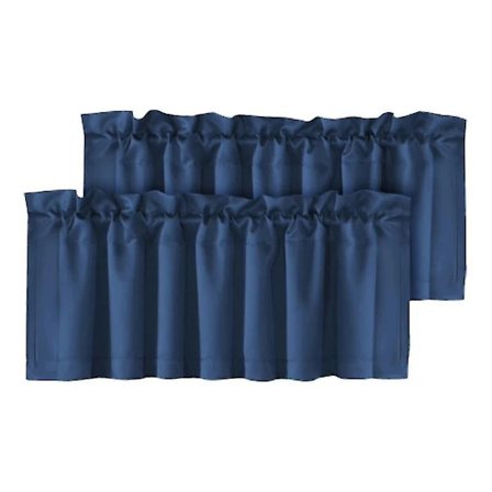 2 stk. Mørklægningskappe Fortykket Høj Skygge Ensfarvet Køkken/Badeværelse Blød Silkeagtig Stilfuld Vindue-Xin Mørkeblå