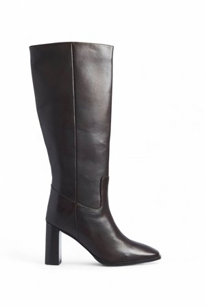 Premium Selection Knee High Leather Boots - Støvler - Brun - EU 41