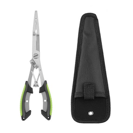 Ruostumattomasta teräksestä valmistettu siimakatkaisija-sakset syöttikoukkupihdit kestävä pitkänokkainen koukku monitoiminen poistaja