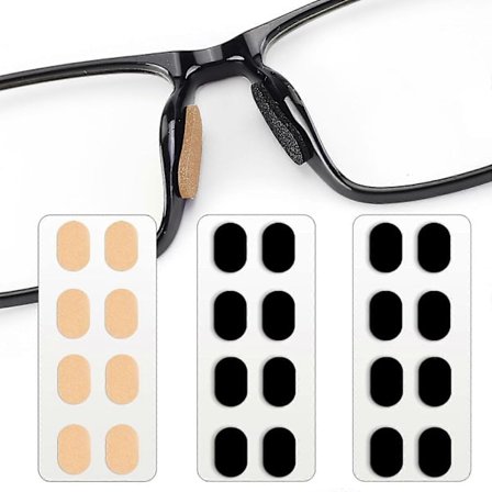 12 paria silmälasien nenätyynyjä, itseliimautuvat nenätyynyt pehmeää vaahtomuovia, liukumaton vaahtomuovinen silmälasien nenäpehmuste, lievittää 