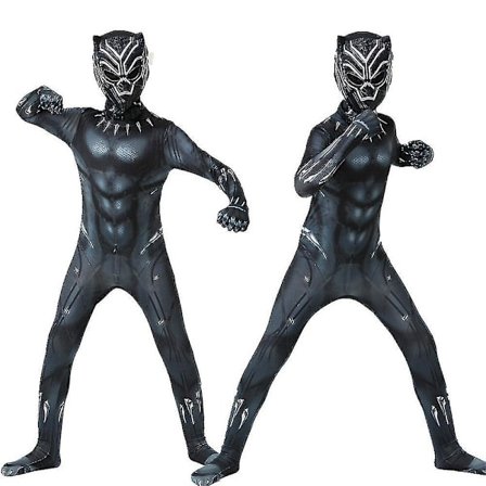 Barn Gutter Black Panther Cosplay Kostyme 140 YZ