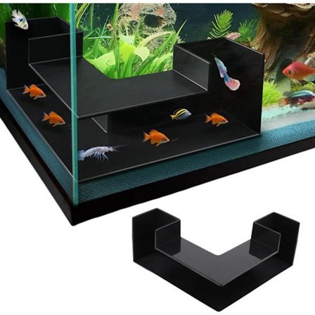 akvarium dekorasjon, akvarium, 360° visning av en akvariehule, Vakker akvarietunnel med 2 innganger, Akvarierekehule, Kloakkrør (Svart)