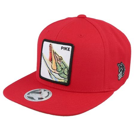 Skillfish - Rot snapback Cap - Pro Fishing Pike Red Snapback @ Hatstore