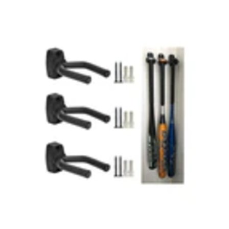 Vægmonteret Vertikal Baseball Bat Holder, Sort Universal holdbar-