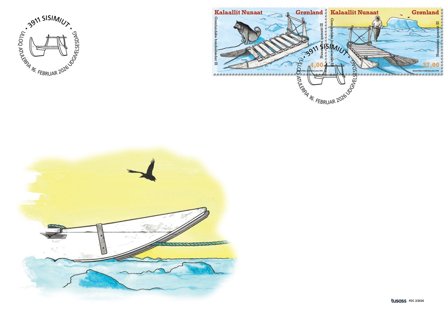 Grønland - Hundeslæder III - Førstedagskuvert