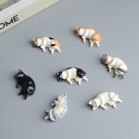 Sött 7-pack roliga katt kylskåpsmagneter kontorsmagneter söt kylskåp