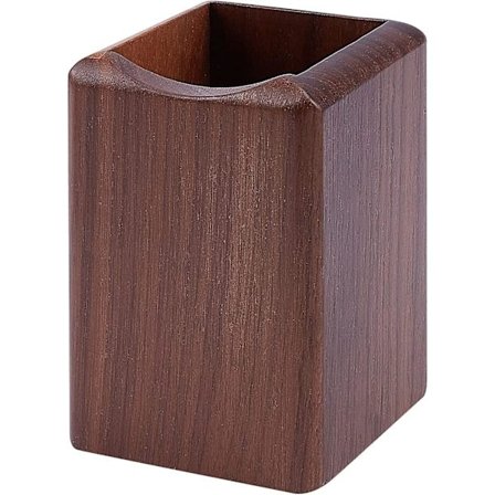 Trepennholder i tre, 70x70x99 mm, pennholder i tre for blyanter, pennestativ i tre for skrivebord, sminke