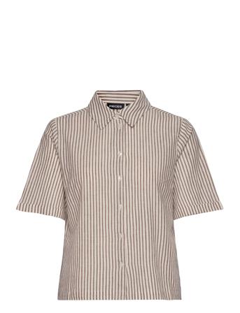 Pclorna Ss Shirt Bc Topp Brun Pieces*Betinget Tilbud