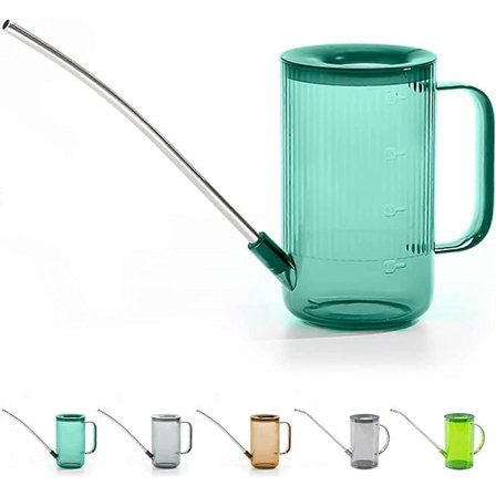 Vattenkanna för Inomhusväxter med Lång Pip, Vattenkanna Inomhus, Liten Vattenkanna för Inomhusväxter, Blommor, Suckulenter 1000ml (Grön)
