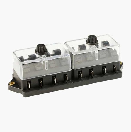 Säkringshållare flatstiftssäkring 8 platser