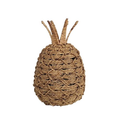 Søgræs Ananas Dekor, 20x20x30cm, Naturlig Finish