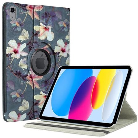 Suojakuori - E.F.Connection - iPad A16 (11") / iPad 10 - Kääntyvä Monikulmainen Kukkakuvio-FX-