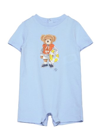 Ralph Lauren Baby | Polo Bear Cotton Jersey Shortall | 53-60