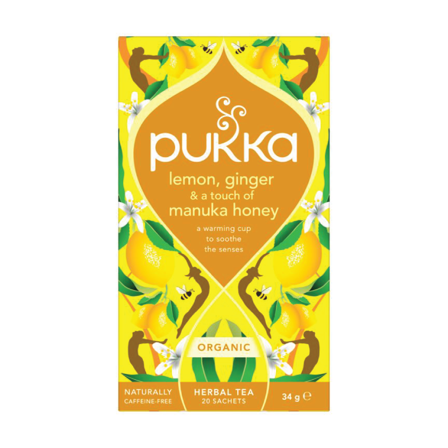 Pukka Te, Lemon, Ginger & A Touch Of Manuka Honey, 20 stk.