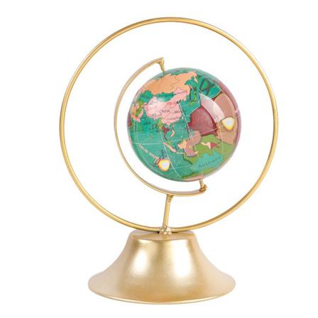 Crystal Ball Globe Ornament Smidesjärn Craft Art Statyett