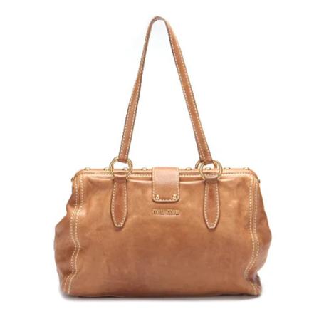Miu Miu Pre-owned Pre-ownedLæderskuldertasker Brun, unisex Vintage Tasker, Størrelse: ONE Size