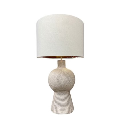 Lamppupöytä, 30,7x30,7x55 cm, polyresiinijalka, valkoinen varjostin