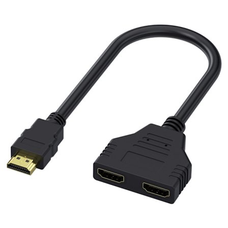 HDMI-splitter 1 in 2 ut adapterkabel - HDMI-hane till dubbla HDMI-hona
