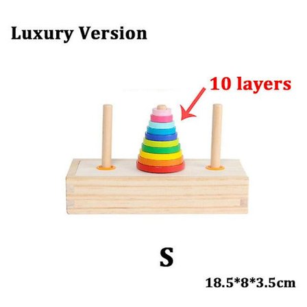 Hanoi tårn barn pedagogiske leker tre puslespill stabling tårn tidlig læring klassisk matematisk puslespill barn baby leker zxh