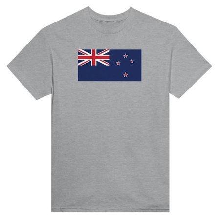 T-shirt - PIXELFORMA - New Zealand Flag - 100% Cotton - Kortærmet - Klassisk krave