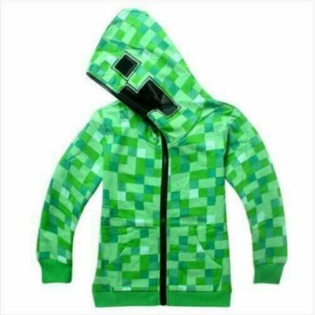 Barn Pojkar Ungdom Hoodie Zip Coat Tröja Jacka Minecraft Gift.-1