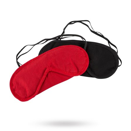 Cottelli Collection: Blindfold Set pack of 2 - Red/Black - Vuxen.no