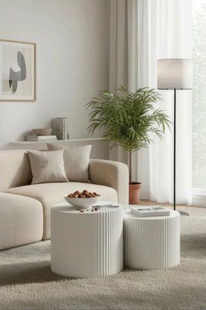 Homeroom Collection - Estrid Sohvapöytä - Valkoinen - Sohvapöydät - - Homeroom