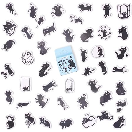 Små söta kattklistermärken för Scrapbooking Bullet Journal DIY Dekoration Journalföring Planerare Resväska Dagbok Anteckningsböcker, Album Laptop 