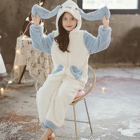 Sanrioed Plysch Anime Cinnamoroll Vinter Flanell Barn Rompers Flicka Pojke Toddler Jumpsuit Spädbarn Kläder Pyjamas Barn Överaller Present