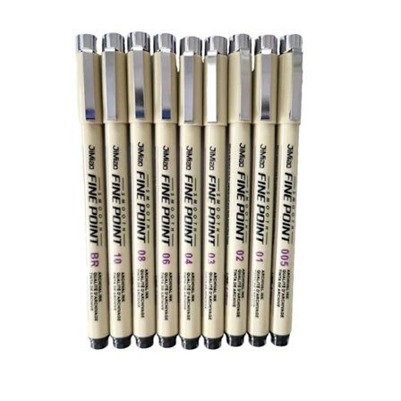 Miniature Dot Drawing Pen 12-pack Svart
