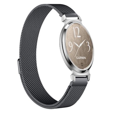 Milanese ruostumattomasta teräksestä valmistettu ranneke, yhteensopiva Garmin Lily 2:n kanssa - Useita värejä Musta