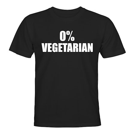 0% Vegetarisk - T-SHIRT - HERRER