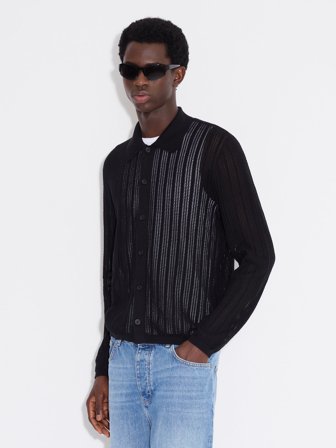 Holzweiler - Rina Crochet Cardigan - Black - Mens - Extra Small