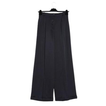Chanel Vintage, Pre-owned Silk Pants Zwart, Dames, Maat:M